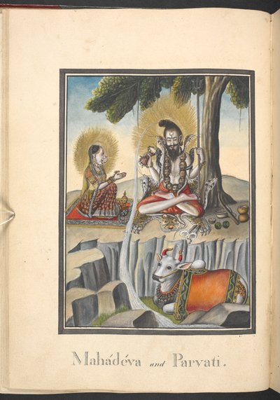 Shiva and Parvati by Indian School
