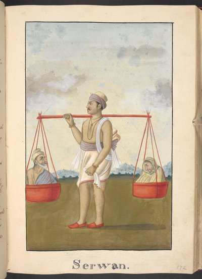 Shravana, Carrying His Parents on Pilgrimage by Indian School