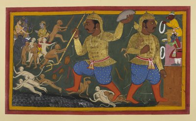 Sugriva is Captured by Kumbhakarna and Taken to Lanka by Indian School