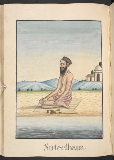 Sutikshana, a hermit visited by Rama and Sita by Indian School