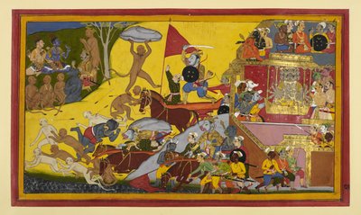 Vajradhanstra is slain by Angada amid omens; Rama’s side rejoices by Indian School
