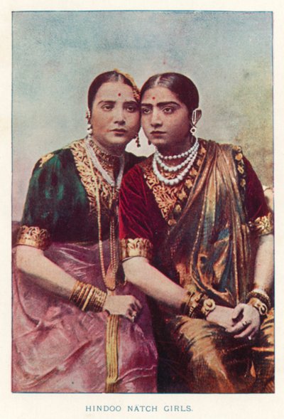 Indian Natives: Hindoo Natch Girls by Indian photographer