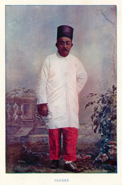 Indian Natives: Parsee (colored photo) by Indian photographer