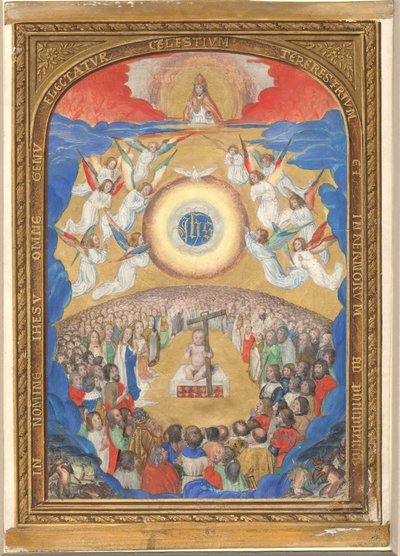 Manuscript Leaf with Adoration of the Holy Name, from a Book of Hours, after 1530 by Influence of Simon Bening