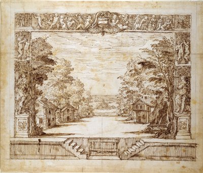 Proscenium and Standing Scene, c.1635 by Inigo Jones