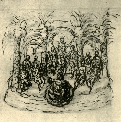 The Maritime Chariot Containing the Queen and Masquers by Inigo Jones