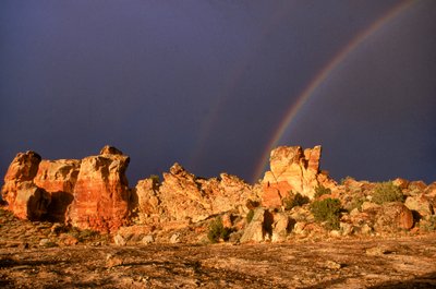 Ancient Anasazi site, Castle Rock, Colorado by Ira Block