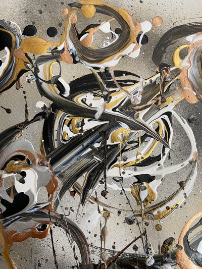 Metallic Gold Swirls by Irene Chua