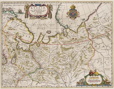 Map of Russia From: Partes Septentrionalis et Orientalis by Isaac Abrahamsz. Massa