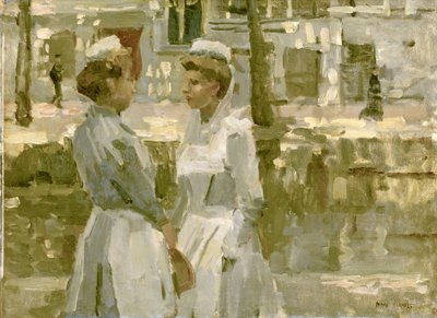 Maids on the Leidsegracht by Isaac Israels