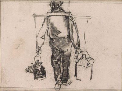 Man with Yoke, Seen from the Back by Isaac Israels