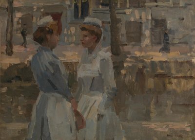 Two Maids by a Canal by Isaac Israels