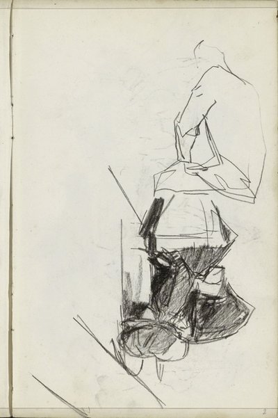 Seated Man and a Seated Girl by Isaac Israels