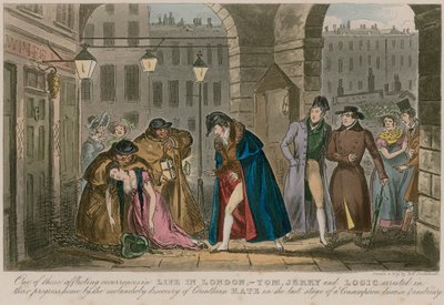 One of those afflicting occurrences in Life in London by Isaac Robert Cruikshank
