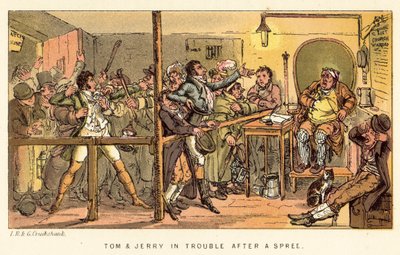 Tom and Jerry in Trouble After a Spree by Isaac, Robert and George Cruikshank