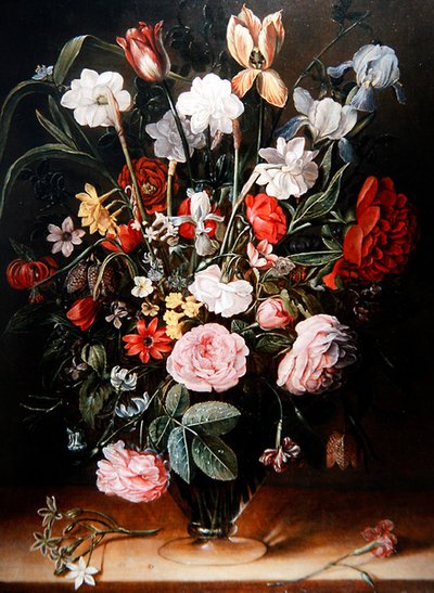 A Still Life of Tulips and Anemones by Isaac Soreau