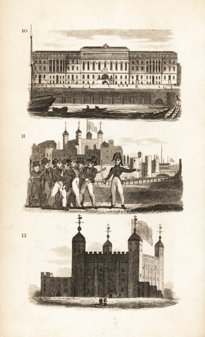 The Custom House, the Press Gang and the Tower of London by Isaac Taylor