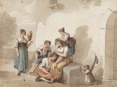 After Pinnelli (Group of Peasants Outside a House) by Isaac Weld
