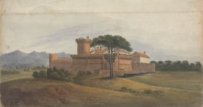Castle of Ostia with Mountains in the Distance by Isaac Weld