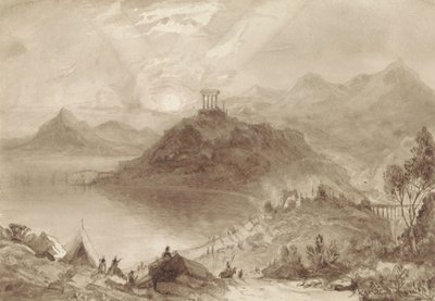 Classical Landscape with Temple by Isaac Weld