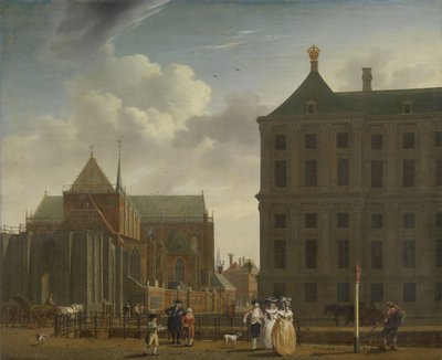 The Nieuwe Kerk and the Town Hall on the Dam in Amsterdam, c.1780-90 by Isaac Ouwater