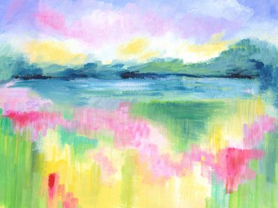 Abstract Lake Landscape by Isabelle Brent