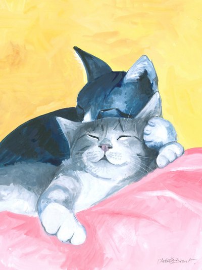 Siesta Cats Abstract by Isabelle Brent
