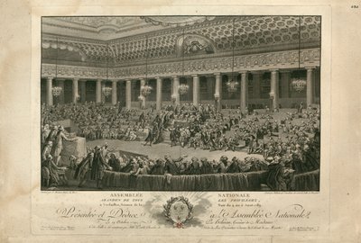 The Night of August 4, 1789 in the National Assembly by Isidore Stanislas Helman