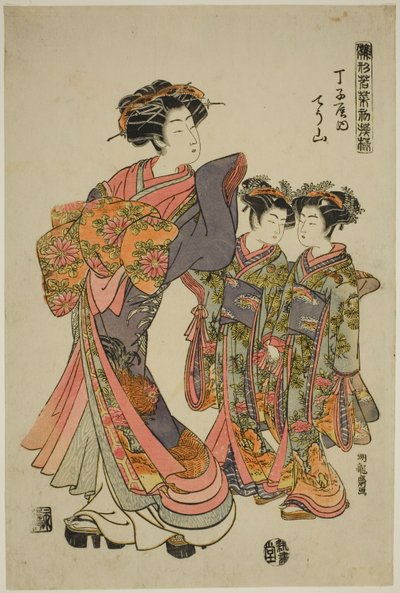 Chozan of the Chojiya, from the series Models for Fashion: New Designs as Fresh as Young Leaves by Isoda Koryusai
