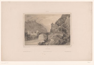 View of Saint-Maurice in Switzerland (Views in Switzerland) by Isodore Laurent Deroy