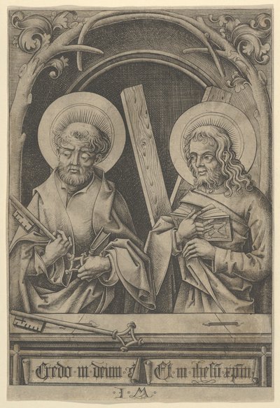 St. Peter and St. Andrew, from The Apostles by Israhel van Meckenem