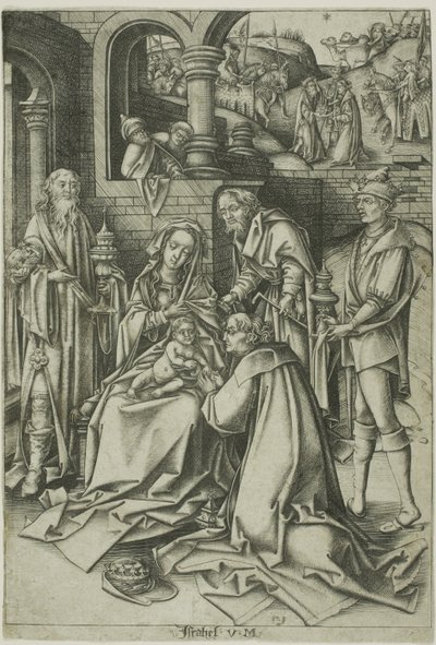 The Adoration of the Magi by Israhel van Meckenem the younger