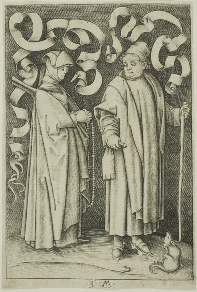 The Churchgoers by Israhel van Meckenem the younger