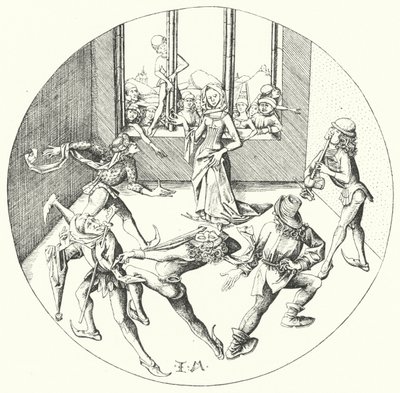 The Dance around the Ring (engraving) by Israhel van the Elder Meckenem