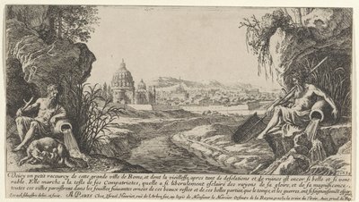 View of Rome with Two River Gods by Israël Silvestre