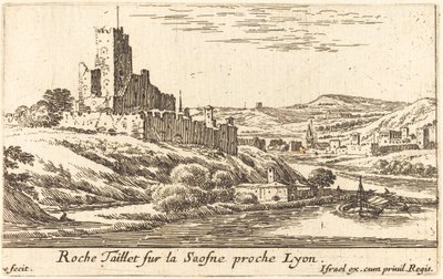 Roche Taillet on the Saosne near Lyon by Israël Silvestre