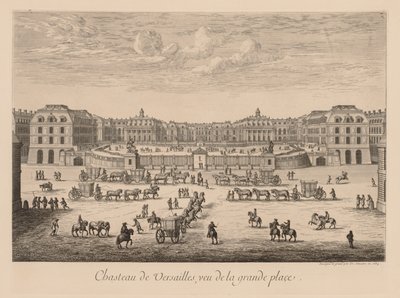 View of the Château de Versailles, Seen from the Grand Place by Israël Silvestre
