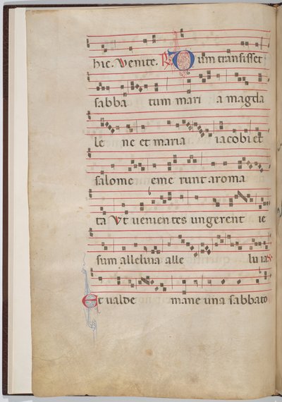 Leaf 2 from an antiphonal fragment (verso) by Italian 13th Century