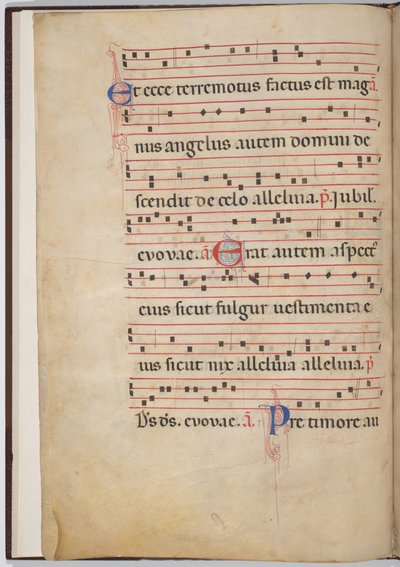 Leaf 3 from an Antiphonal Fragment by Italian 13th Century