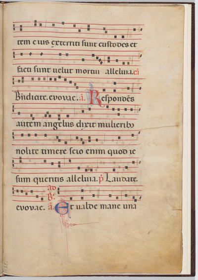 Leaf 4 from an Antiphonal Fragment by Italian 13th Century