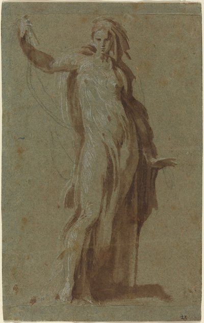 Standing Woman Holding a Scroll by Italian 16th Century