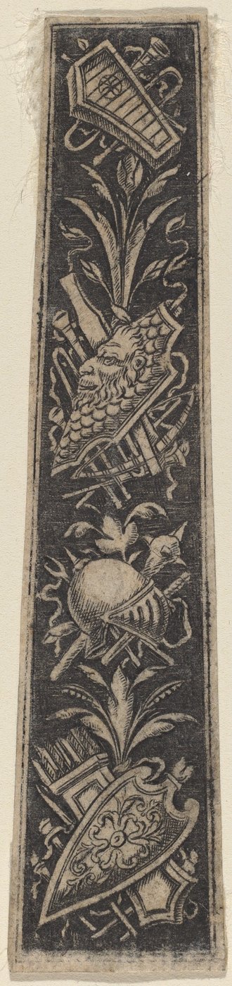 Ornament Plate with Armor and Musical Instruments by Italian 18th or 19th Century