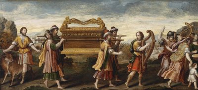 King David bearing the Ark of the Covenant into Jerusalem by Italian Master