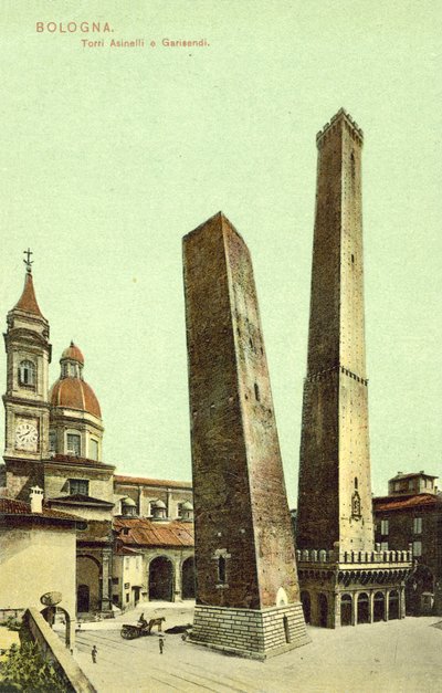 Bologna, Italy, Torri Asinelli E Garisendi by Italian Photographer
