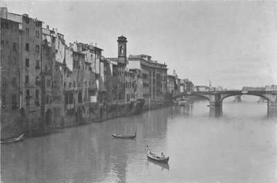 Florence, View of the Arno with the Ponte S Trinita by Italian Photographer