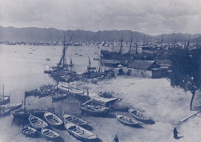 Italy: Palermo, Port and Panorama of the Town by Italian Photographer