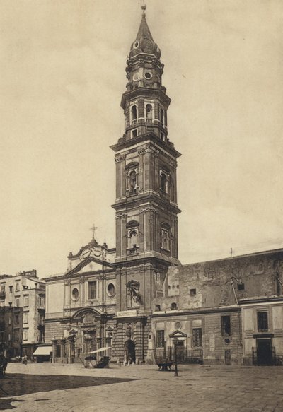 Naples: Church and Piazza of Carmine by Italian Photographer
