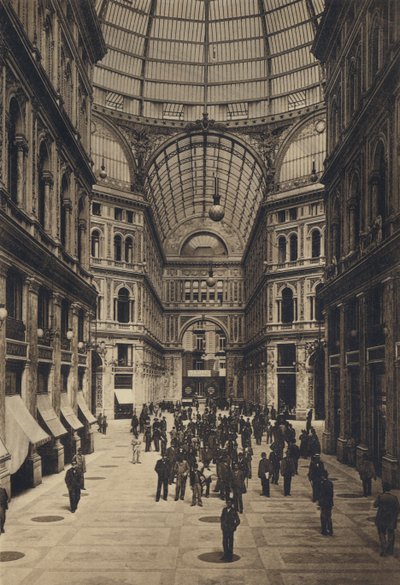 Naples: Interior of Galleria Umberto I by Italian Photographer