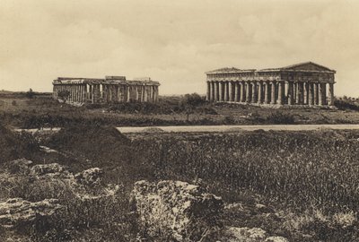 Naples: Paestum, Temples of Neptune and Ceres by Italian Photographer