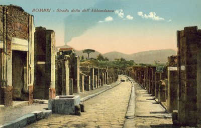 Pompei, Italy, Strada Detta Dell Abbondanza by Italian Photographer